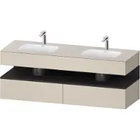 Duravit Einbauwaschtisch-Möbel-Set Qatego 160x55x60cm, Kon-WTU, B, gra m/ta matt