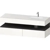 Duravit Einbauwaschtisch-Möbel-Set Qatego 160x50x60cm, Kon-WTU, B, B r, gra m/we g