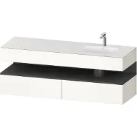 Duravit Einbauwaschtisch-Möbel-Set Qatego 160x50x60cm, Kon-WTU, B r, gra m/we hgl