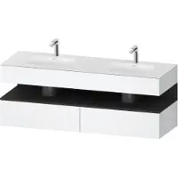 Duravit Einbauwaschtisch-Möbel-Set Qatego 160x55x60cm, Kon-WTU, B, gra m/we ma