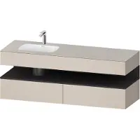 Duravit Einbauwaschtisch-Möbel-Set Qatego 160x50x60cm, Kon-WTU, B l, gra m/ta ma