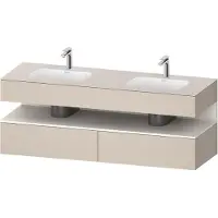 Duravit Einbauwaschtisch-Möbel-Set Qatego 160x55x60cm, Kon-WTU, B, w matt/taupe ma