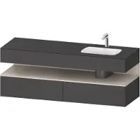Duravit Einbauwaschtisch-Möbel-Set Qatego 160x50x60cm, Kon-WTU, B r, Tau m/Grap ma