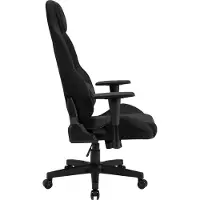 Sense7 Gamingstuhl Vanguard Stoff Schwarz Ergonomischer Bürostuhl Schreibtischstuhl PC Drehstuhl Chefsessel 150 kg 2D-Armlehnen Wippmechanik Gamer