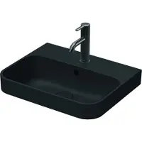 Duravit Aufsatzwaschtisch Happy D.2 Plus 50x40cm, gs, m HL, ÜL, HLB, anthr. m