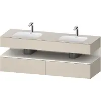 Duravit Einbauwaschtisch-Möbel-Set Qatego 160x55x60cm, Kon-WTU, we matt/taupe matt