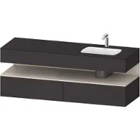 Duravit Einbauwaschtisch-Möbel-Set Qatego 160x50x60cm, Kon-WTU, B r, T m/Grap matt