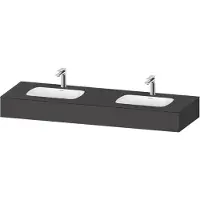 Duravit Einbauwaschtisch-Möbel-Set Qatego 160x55x17cm, m K, 2 A., B bs, m Ü, gra m