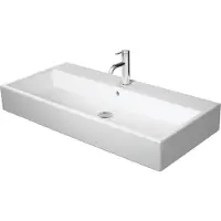 Duravit Vero Air Möbelwaschtisch 100x47cm, mit Überlauf, mit Hahnlochbank, 1 Hahnloch, 23501000001, Farbe: Weiß mit Wondergliss