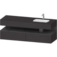 Duravit Einbauwaschtisch-Möbel-Set Qatego 160x50x60cm, Kon-WTU, B r, gra m/Gr matt