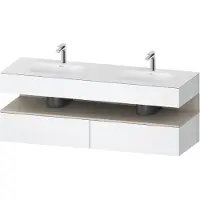Duravit Einbauwaschtisch-Möbel-Set Qatego 160x55x60cm, Kon-WTU, B, T matt/weiß ma