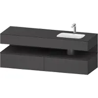 Duravit Einbauwaschtisch-Möbel-Set Qatego 160x50x60cm, Kon-WTU, B r, gra m/Gr ma