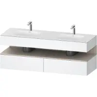 Duravit Einbauwaschtisch-Möbel-Set Qatego 160x55x60cm, Kon-WTU, Tau matt/we ma