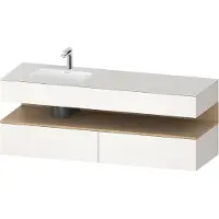 Duravit Einbauwaschtisch-Möbel-Set Qatego 160x50x60cm, Kon-WTU, B, B l, E na/we m