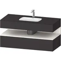 Duravit Einbauwaschtisch-Möbel-Set Qatego 120x55x60cm, w m/Gr matt, Konsolen-Waschtischunterbau
