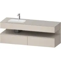 Duravit Einbauwaschtisch-Möbel-Set Qatego 160x50x60cm, Kon-WTU, Beck. li, Tau ma