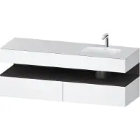 Duravit Einbauwaschtisch-Möbel-Set Qatego 160x50x60cm, Kon-WTU, B, B r, gra m/we m