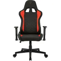 Sense7 Spellcaster black and red fabric armchair