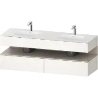 Duravit Einbauwaschtisch-Möbel-Set Qatego 160x55x60cm, Kon-WTU, Tau matt/we matt
