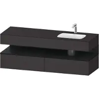 Duravit Einbauwaschtisch-Möbel-Set Qatego 160x50x60cm, Kon-WTU, B r, E sw/gra matt
