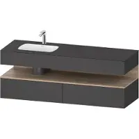 Duravit Einbauwaschtisch-Möbel-Set Qatego 160x50x60cm, Kon-WTU, B, B l, E Ma/Gra m