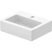 Duravit Handwaschbecken Med Vero 45cm, ohne Überlauf, mit Hahnlochbank, 1 Hahnloch, weiß, 0704450041, Farbe: Weiß