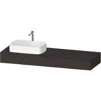 Duravit Konsole Qatego 160x55x17cm, gra m, 1 Ausschn, Beck. li