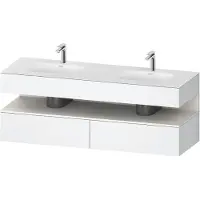 Duravit Einbauwaschtisch-Möbel-Set Qatego 160x55x60cm, Kon-WTU, B, we matt/weiß ma