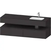 Duravit Einbauwaschtisch-Möbel-Set Qatego 160x50x60cm, Kon-WTU, B re, graph matt