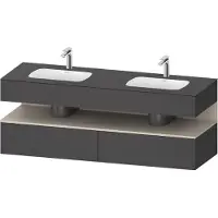 Duravit Einbauwaschtisch-Möbel-Set Qatego 160x55x60cm, Kon-WTU, T matt/Graphit ma