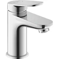 Duravit Waschtisch-Einhebelmischer S MinusFlow Wave Ausl. 95mm, o. Zugst.Abl.Gar., chrom