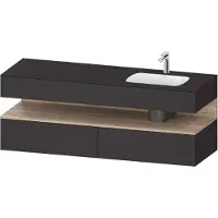 Duravit Einbauwaschtisch-Möbel-Set Qatego 160x50x60cm, Kon-WTU, B r, E Ma/Gra matt