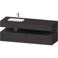 Duravit Einbauwaschtisch-Möbel-Set Qatego 160x50x60cm, Kon-WTU, B, B l, gra m/Gr m