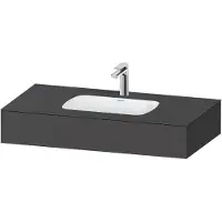 Duravit Einbauwaschtisch-Möbel-Set Qatego 100x55x17cm, gra m, m K, 1 Ausschn, m ÜL