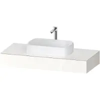 Duravit Konsole Qatego 120x55x17cm, we Hochglanz, 1 Ausschnitt