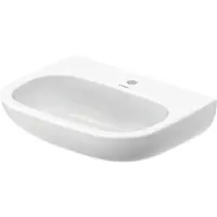 Duravit Waschtisch D-Code Med 60x46cm, m Hahnl. + Hahnloch, o. ÜL, we.