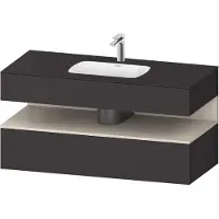 Duravit Einbauwaschtisch-Möbel-Set Qatego 120x55x60cm, T m/Gr matt, Konsolen-Waschtischunterbau