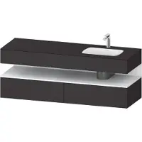 Duravit Einbauwaschtisch-Möbel-Set Qatego 160x50x60cm, Kon-WTU, B r, w m/Grap matt
