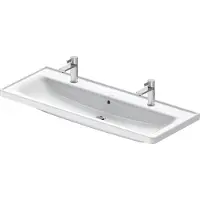 Duravit Waschtisch D-Neo 120,5x48cm, m ÜL, Hahnloch, we hgl, 2 HL