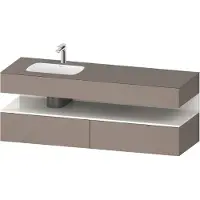 Duravit Einbauwaschtisch-Möbel-Set Qatego 160x50x60cm, Kon-WTU, B, B l, we hg/b ma