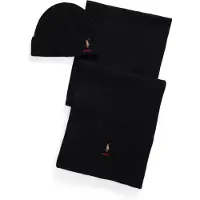 Ralph Lauren Set Schal und Mütze 455981430003 Schwarz