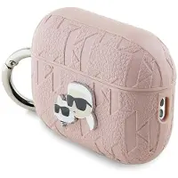 Karl Lagerfeld Klap2Pgkcpp Airpods Pro 2 (2022/2023) Hülle Rosa/Pink Monogramm Karl & Choupette Kopf