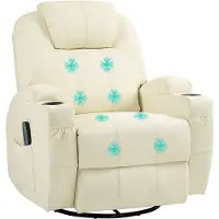 HOMCOM Relaxsessel mit Massagefunktion Elektrisch TV-Sessel mit Liegefunktion