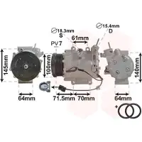 VAN WEZEL Kompressor, Klimaanlage *** IR PLUS *** 2500K235