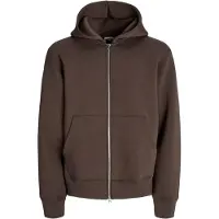 Jack & Jones Herren Hoodie Kapuzenpullover JCOCOVER SCUBA SWEAT ZIP HOOD Relaxed Fit 12282972 Grünl Braun XXL