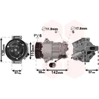 VAN WEZEL Kompressor, Klimaanlage 0100K133