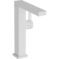 Hansgrohe Tecturis E Einhebel-Waschtischmischer 210 Fine CoolStart EcoSmart+ mit Schwenkauslauf und Push-Open Ablaufgarnitur, Mattweiß