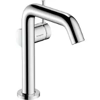 Hansgrohe Tecturis S Fine Einhebel-Waschtischmischer, ComfortZone150, Push-Open, CoolStart, Ausladung 139mm, 73342000, Farbe: Chrom
