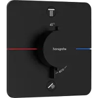 Hansgrohe ShowerSelect Comfort Q Thermostat Unterputz für 2 Verbraucher, Mattschwarz