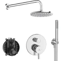 Ideal standard ceraline - doucheset met inbouwkraan, met huis, diameter 20 cm, chroom
